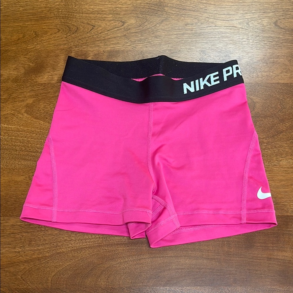 Nike Pro Dri-FIT Shorts in Pink and Black Size XS